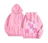 In My Dance Mom Era Cool Felpe con cappuccio da donna Comfort Trendy Casual Pullover Felpe Y2K University Graphic Girocollo con cappuccio Top a maniche lunghe con cappuccio Workou Soft Fashion, rosa