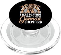 In My Defense I Was Playing With My German Shepherd PopSockets PopGrip per MagSafe