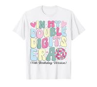 In My Double Digits Era Retro 10 Anni 10 Ragazza del 10 ° compleanno Maglietta