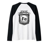 in My Element Blacksmith Iron Worker Tavola Periodica Divertente Maglia con Maniche Raglan