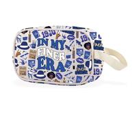 in My Finer Era - Trousse per trucco trasparente, regalo per sorellanza, colore: blu reale e bianco, regalo per sorellanza, Finer Era Cbag Eu, Multiuso