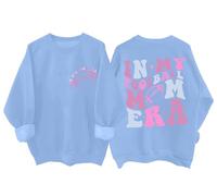 In My Football Mom Era Felpa divertente da donna per amanti dello sport Game Day Football Mom Mom Shirt, blu cielo, L