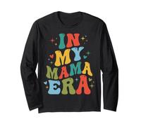 in My Mama Era Retro Ondulato Lettere maternità Maglia a Manica