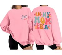 In My Mom Era Felpa, In My Mama Era Sweatshirt, Mom Era Felpa Girocollo Mom Felpe per le donne, rosa, S