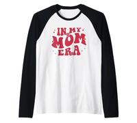 in My Mom Era Lover Groovy Retro Mom Madre Day Birthday Maglia con Maniche Raglan