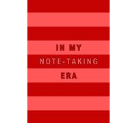 In My Note-Taking Era: Lined Notebook with 100 Pages | Red and Pink Striped Cover | Perfect for Notes, School, Writing, or Journaling