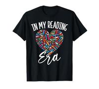 In My Reading Era Books Heart Bookworm Bibliofilo Bibliotecario Maglietta