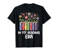 In My Reading Era Flowers Book Lover Bibliotecario Bookworm Book Maglietta