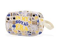 In My Royal Era - Beauty case trasparente Sorority Gift Pretty barboncino dorato e blu reale, Royal Era Cbag Eu, Multiuso