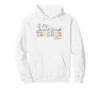 in My Second Grade Era Retro Groovy Back to School Insegnanti Felpa con Cappuccio