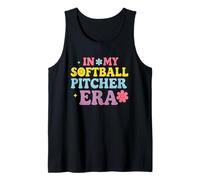 in My Softball Pitcher Era Groovy Fastpitch Gamer Girls Canotta