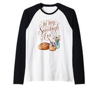 In My Sourdough Era Divertente gioco di parole nel mio pane Fare Cottura Maglia con Maniche Raglan