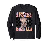 in My Spooky Monkey Era Groovy Halloween Animals Costume Maglia a Manica