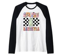 in My Spooky Rabbit Era Groovy Halloween Animals Costume Maglia con Maniche Raglan
