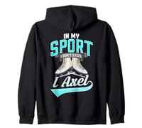 In My Sport I Don't Excel I Axel Pattinaggio di Figura Divertente Felpa con Cappuccio