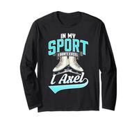 In My Sport I Don't Excel I Axel Pattinaggio di Figura Divertente Maglia a Manica