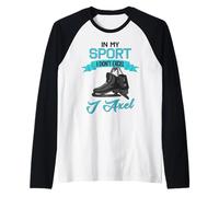 In My Sport I Don't Excel I Axel Pattinaggio di Figura Divertente Maglia con Maniche Raglan