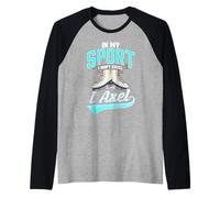 In My Sport I Don't Excel I Axel Pattinaggio di Figura Divertente Maglia con Maniche Raglan