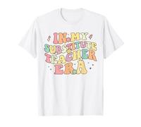 In My Substitute Teacher Era Retro Back To School Teacher Maglietta