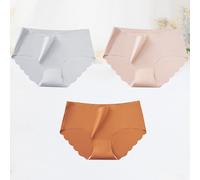 in naturale 3PCS Slip morbidi senza tracce in seta