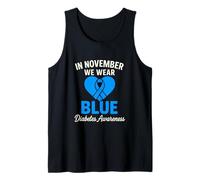 in November We Ribbon Blue Type 1 Diabete T1D Diabetic Mom Canotta