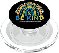 In October We Wear Blue Yellow Kind Down Syndrome Awareness PopSockets PopGrip per MagSafe