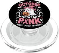 In October We Wear Pink Fantasma Kawaii Tumore Al Seno PopSockets PopGrip per MagSafe