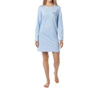 In One Clothing Camicia da notte da bambina a maniche lunghe, in morbido jersey Singley in 100% cotone, motivo: Good Night, Azzurro - Good Night, 152 cm
