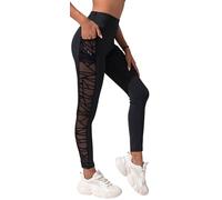 In One Clothing - Leggings da donna per sport, fitness, outdoor e loungewear, super elastici e con vita alta per una vestibilità comoda e senza pieghe, Maglia di carbone, L