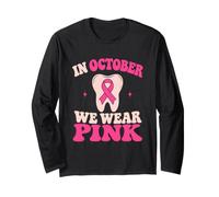 in Ottobre indossiamo Camicie Rosa per Il Cancro al Seno Dentale Maglia a Manica