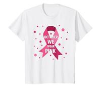 in Ottobre indossiamo Donne Rosa per la consapevolezza del Cancro al Seno Maglietta, Bambini, Bianco, 3 Anni
