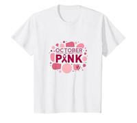 in Ottobre indossiamo Il Supporto Rosa per la sensibilizzazione sul Cancro al Seno Maglietta, Bambini, Bianco, 8 Anni