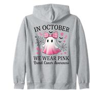 in Ottobre indossiamo la consapevolezza del Cancro al Seno Carino Fantasma Rosa Felpa con Cappuccio