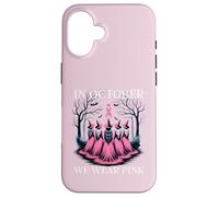 In ottobre indossiamo la consapevolezza del cancro al seno della congrega delle streghe rosa Custodia per iPhone 16