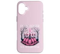 In ottobre indossiamo la consapevolezza del cancro al seno della congrega delle streghe rosa Custodia per iPhone 16 Plus