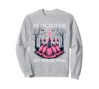 in Ottobre indossiamo la consapevolezza del Cancro al Seno della congrega delle Streghe Rosa Felpa
