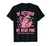 in Ottobre indossiamo la consapevolezza del Cancro al Seno Fantasma Rosa Maglietta
