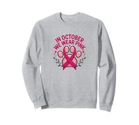 in Ottobre indossiamo la consapevolezza del Cancro al Seno Rosa della Zampa della Speranza Felpa