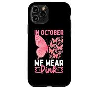 In ottobre indossiamo la consapevolezza delle farfalle rosa Custodia per iPhone 11 Pro