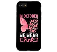 In ottobre indossiamo la consapevolezza delle farfalle rosa Custodia per iPhone SE (2020) / 7/8