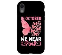 In ottobre indossiamo la consapevolezza delle farfalle rosa Custodia per iPhone XR