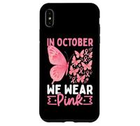 In ottobre indossiamo la consapevolezza delle farfalle rosa Custodia per iPhone XS Max