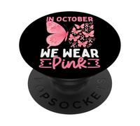 In ottobre indossiamo la consapevolezza delle farfalle rosa PopSockets PopGrip Adesivo