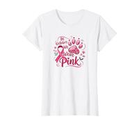 in Ottobre indossiamo la Zampa Rosa della Speranza - Awarenes per Il Cancro al Seno Maglietta
