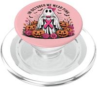 In ottobre indossiamo nastro rosa spettrale per il cancro al seno fantasma PopSockets PopGrip per MagSafe