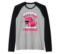 in Ottobre indossiamo Rosa e guardiamo Il Calcio - Cancro al Seno Maglia con Maniche Raglan