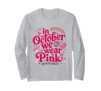 in Ottobre indossiamo Rosa Support Cancer Support Squad Maglia a Manica