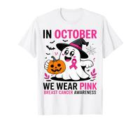 In ottobre indossiamo strega fantasma rosa per la consapevolezza del cancro al seno Maglietta