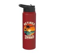 In pensione 2028 Vivere la spiaggia tropicale da sogno Stainless Steel Insulated Water Bottle