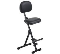 In piedi - Altezza regolabile di 550 A 900 mm, con poggiapiedi - Copertura Similpelle Nero - appuie-fesses assis-debout Sedia Sedia da officina sedie Sedie di officina